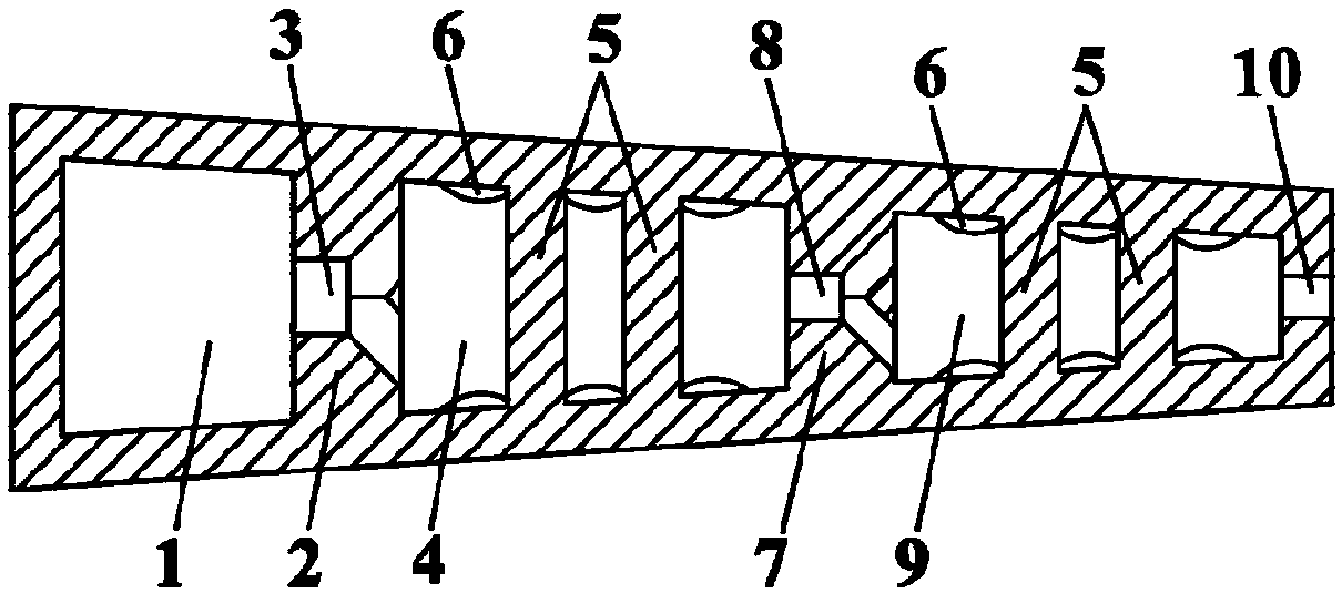 Novel trailing edge cooling structure with Y-shaped jet holes of turbine blade