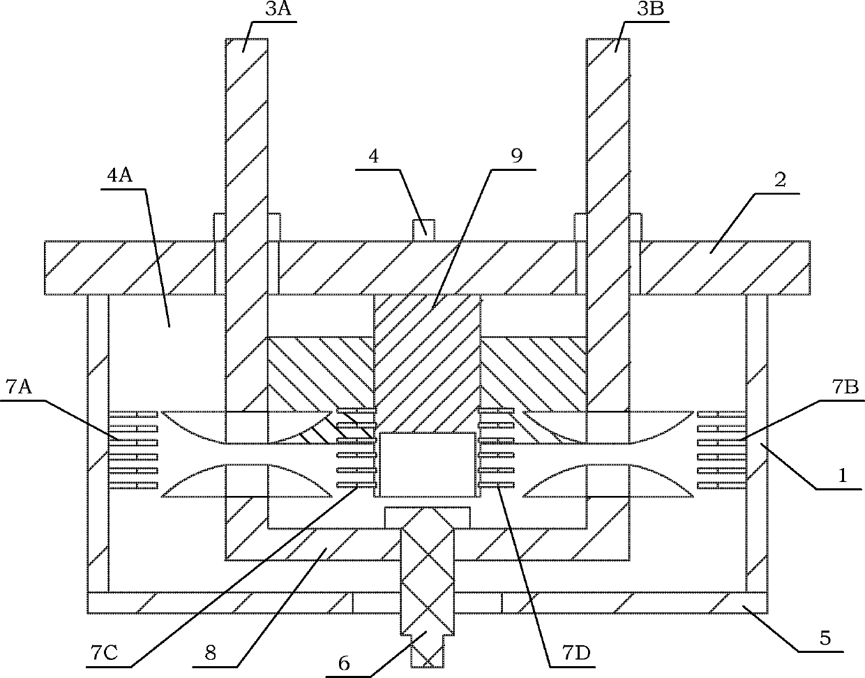 Non-polar hydrogen mixed gas DC (direct-current) arc extinction system for DC contactor