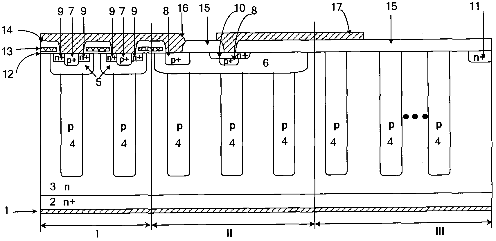 Rapid superjunction longitudinal double-diffusion metal oxide semiconductor transistor