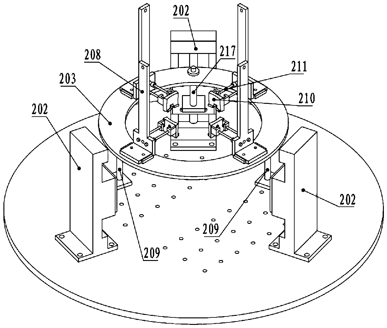 Lens stress-free adjustment device and method for nested grazing incidence focusing optical lens