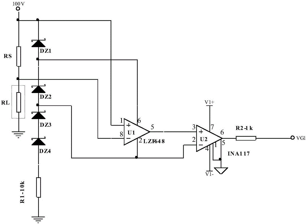 Radiation-resistant 100-V high-precision current detection circuit