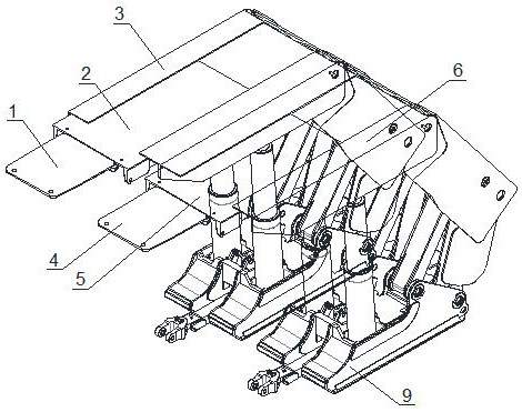 Fully mechanized caving hydraulic support without frame spacing to prevent roof leakage of inclined loose thick coal seams