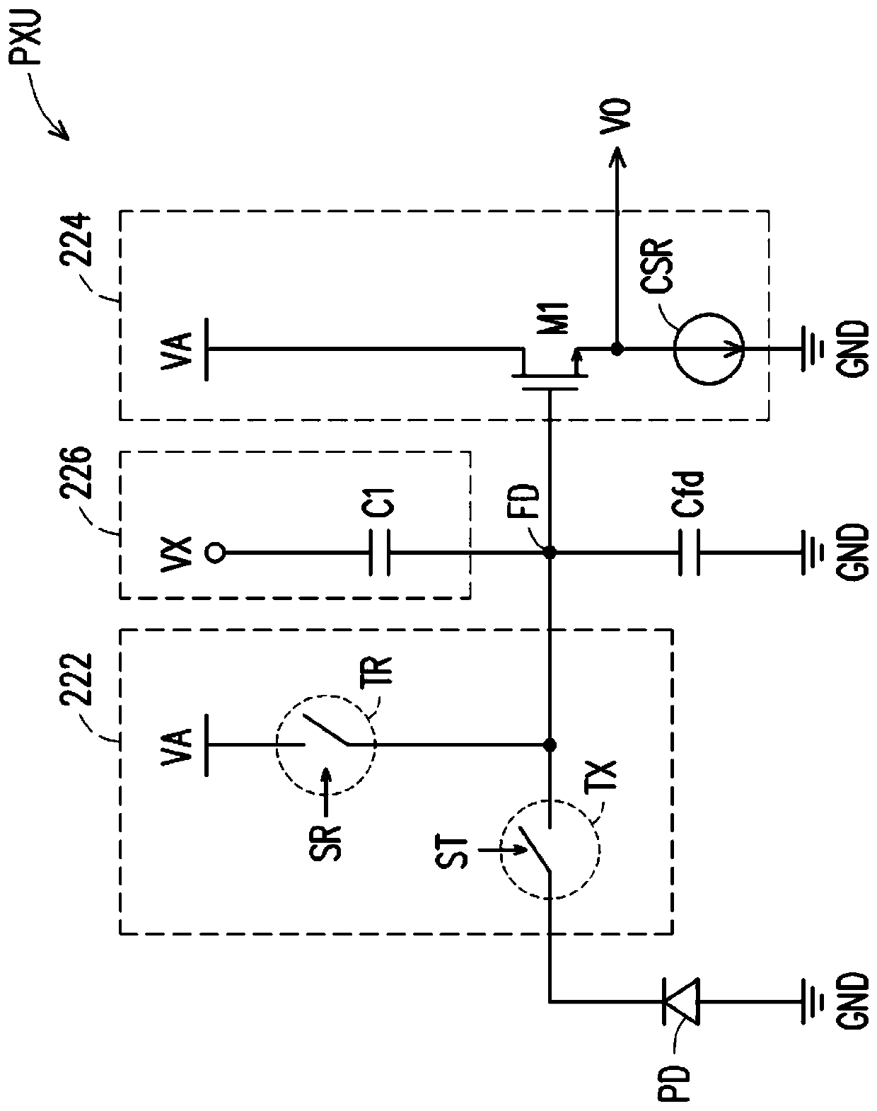 Image sensor and pixel array circuit thereof