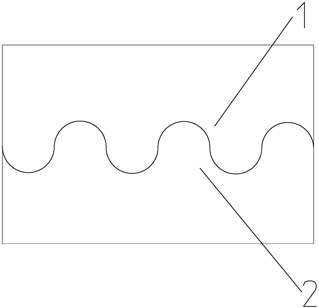 Composite concave-convex panel based on high frequency