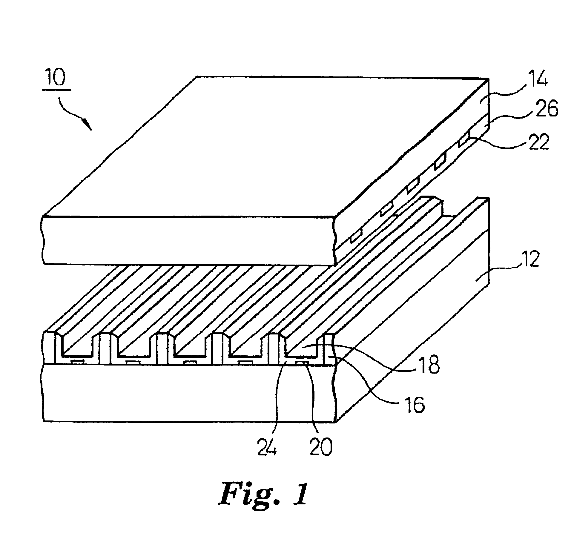 Barrier rib formation on substrate for plasma display panels and mold therefor