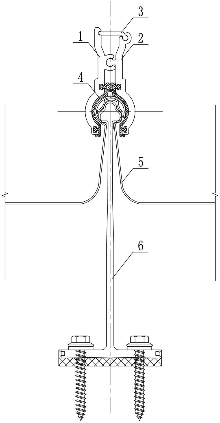 Windproof locking clamp device of roof boarding