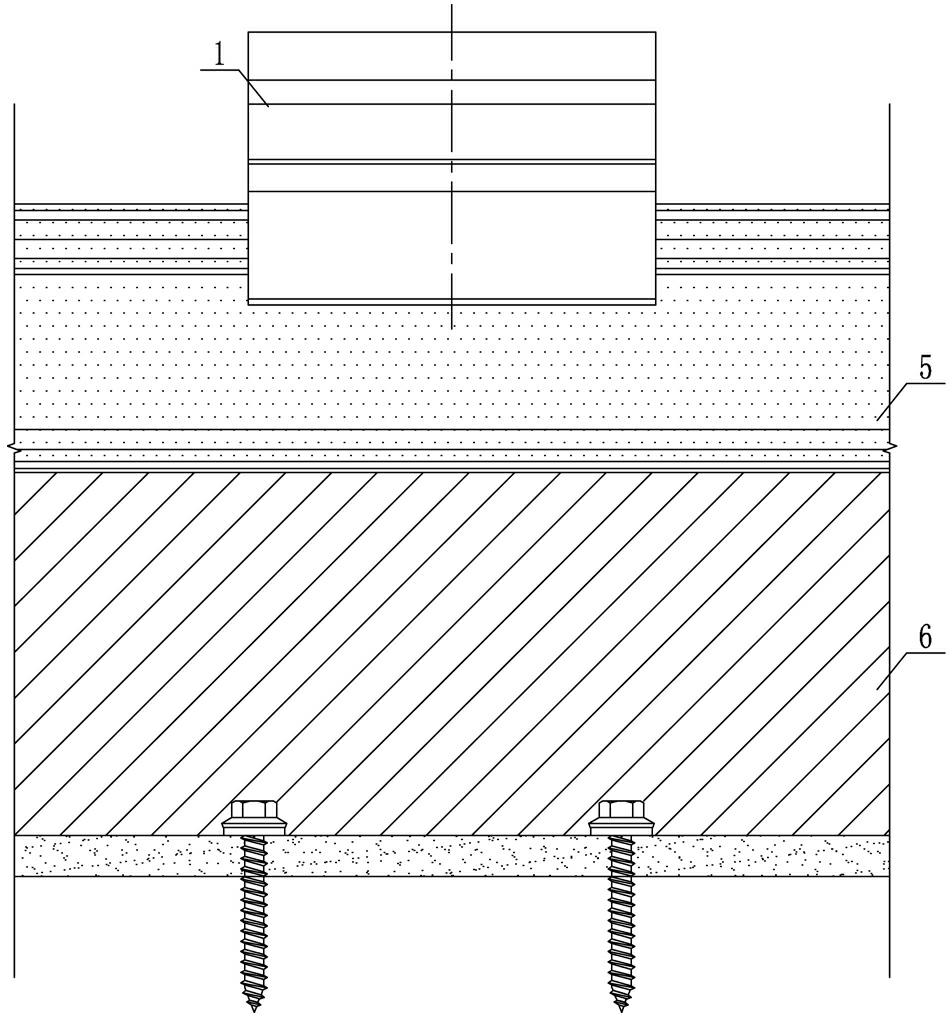 Windproof locking clamp device of roof boarding