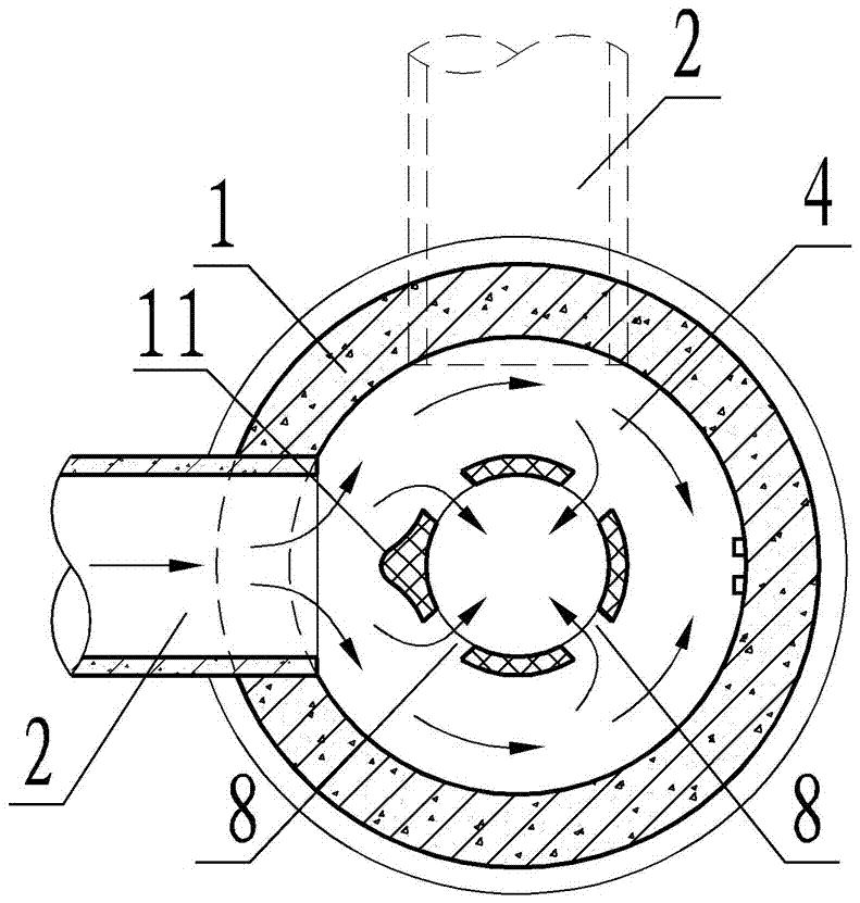 Diffusion and collection type reverse flow and energy dissipation drop well