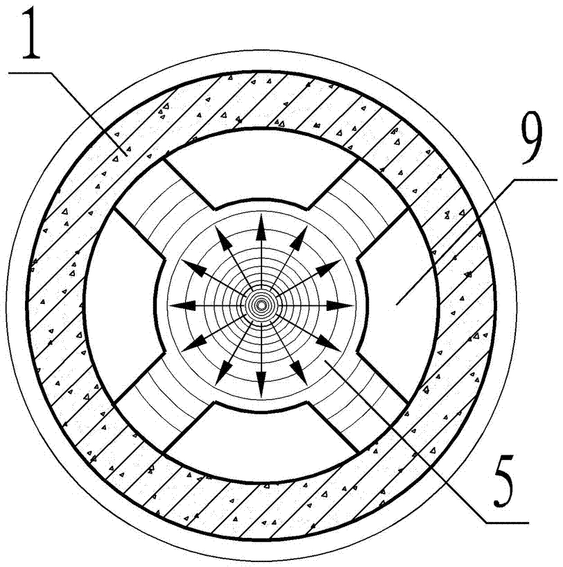 Diffusion and collection type reverse flow and energy dissipation drop well