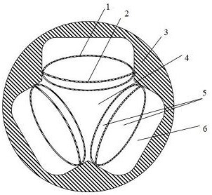 An anti-resonant hollow-core fiber