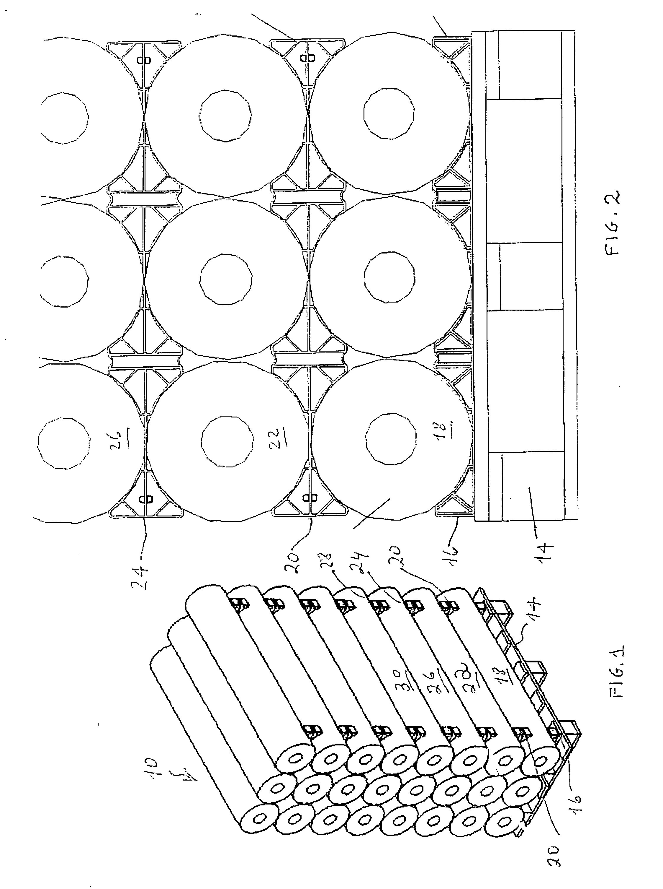 Roll stock cradle structure