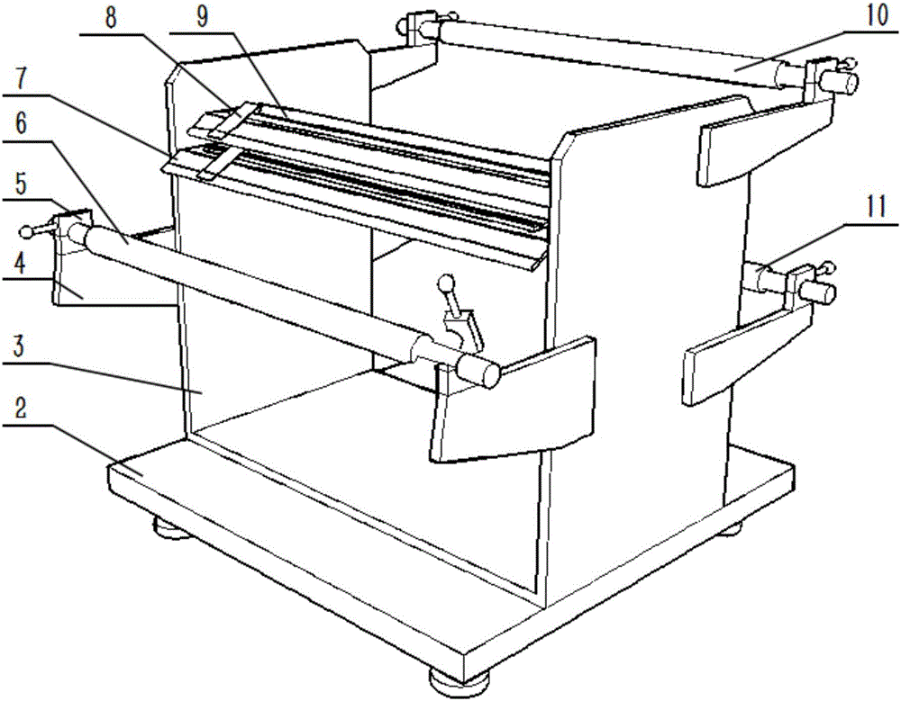 Film coating and packaging device and method for pole piece large coil of lithium ion battery