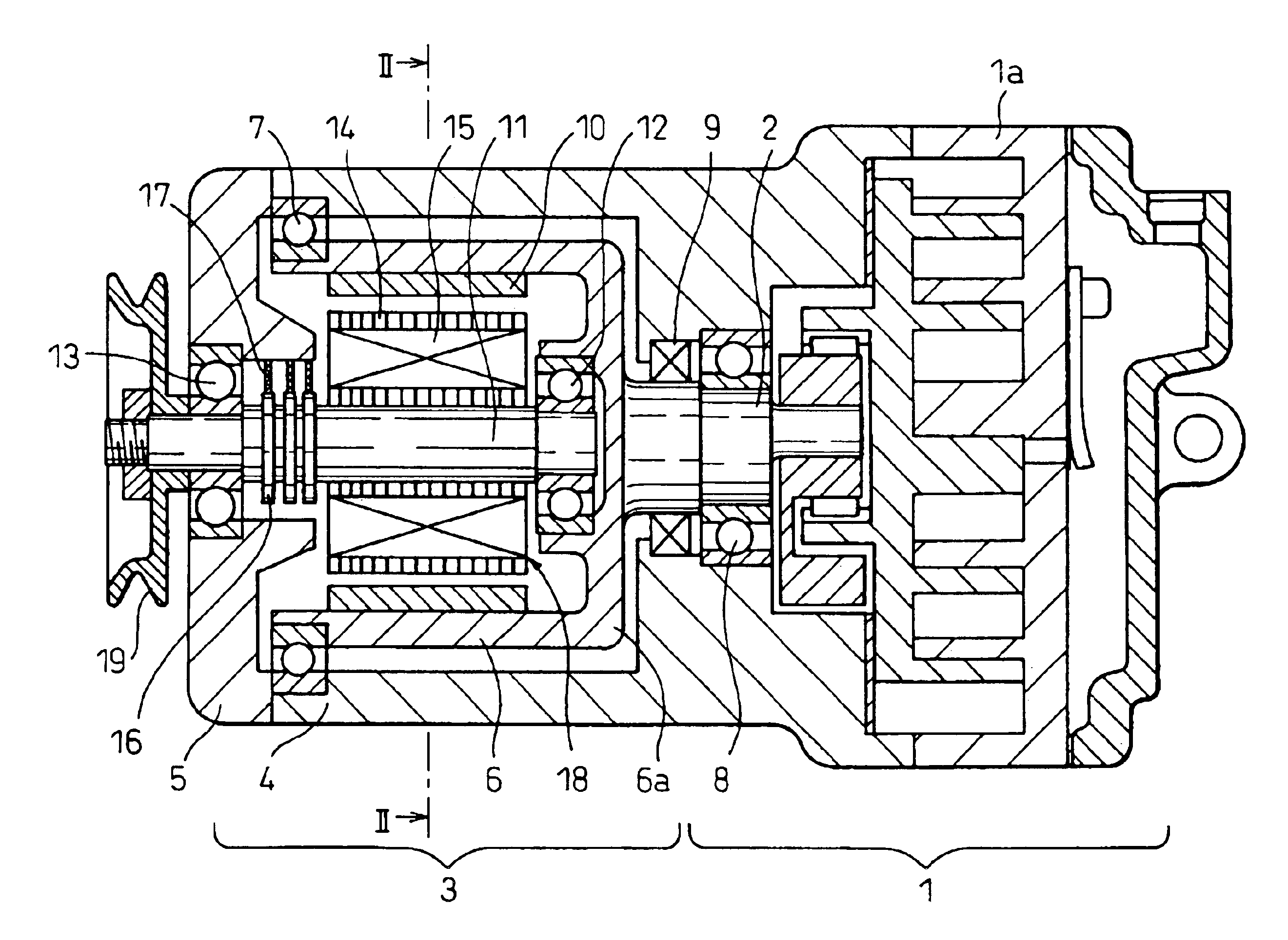 Dynamotor driven compressor and method for controlling the same