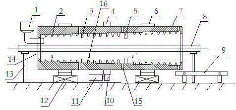 Segmenting potato roller washing device