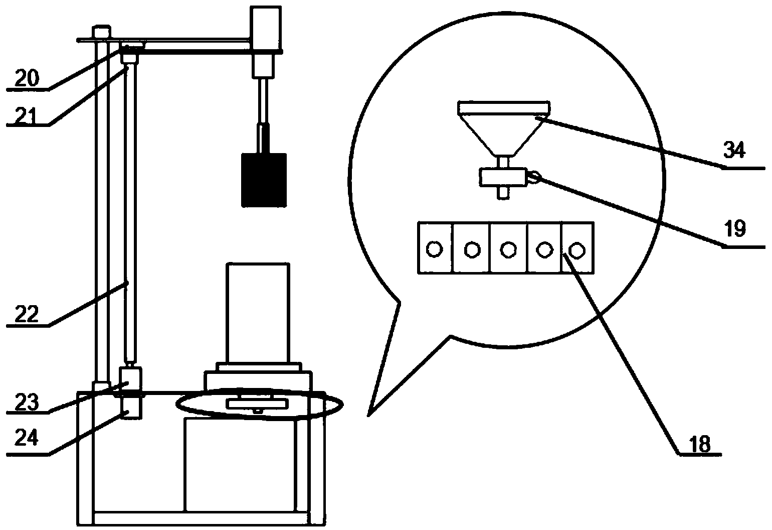 Brush electroplating repair experiment platform for oil cylinder barrel