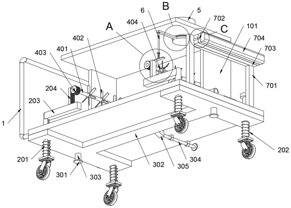 Special chemical product transportation device with three-stage protection mechanism