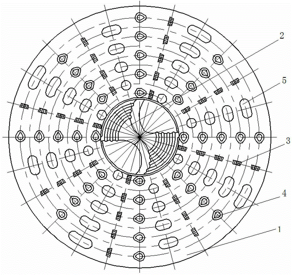 A combined multi-stage mud debris drill bit