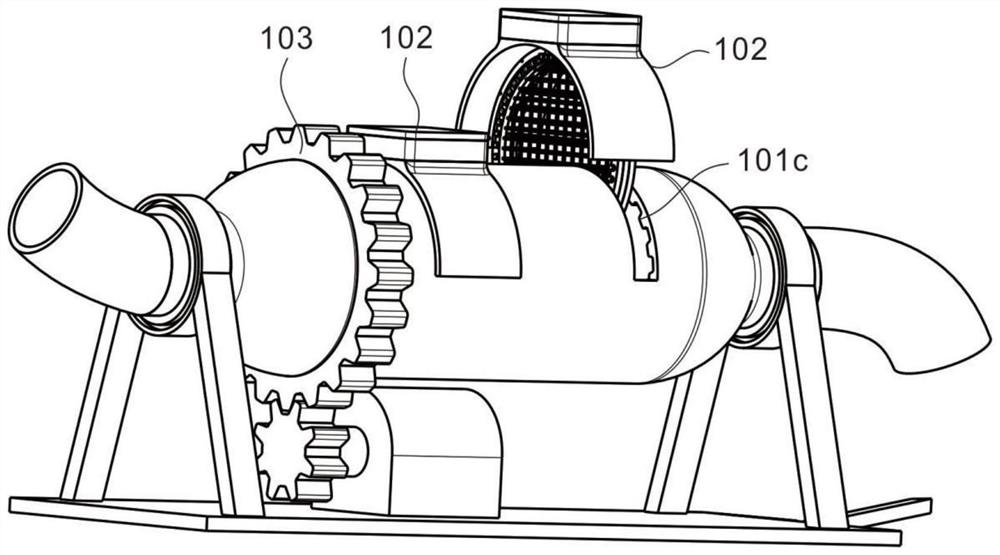 Quartz powder grinding device