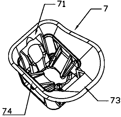 One-time injection molding die of multi-face irregular workpieces