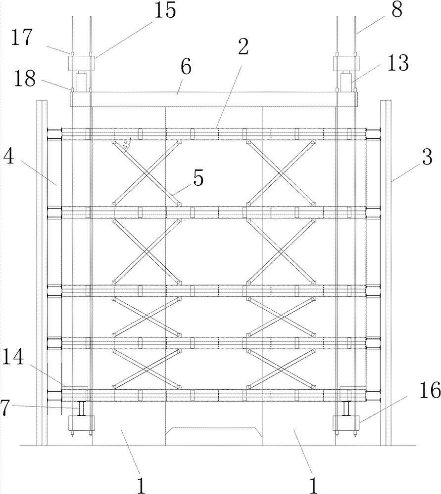 Steel sheet pile coefferdam structure and topdown construction method thereof