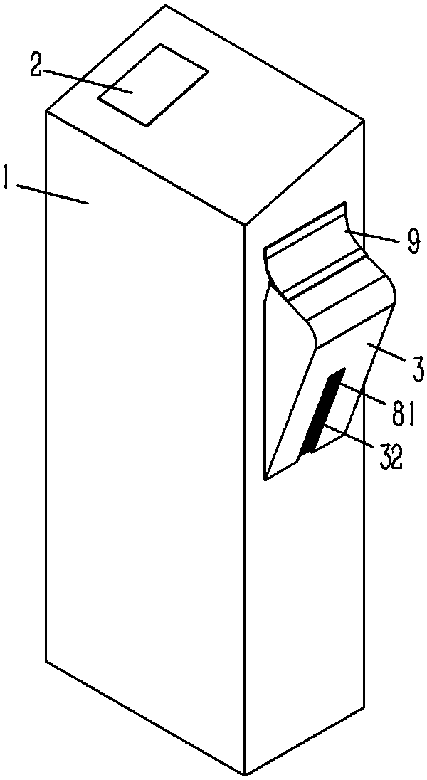 Charging gun waterproof structure on intelligent charging pile