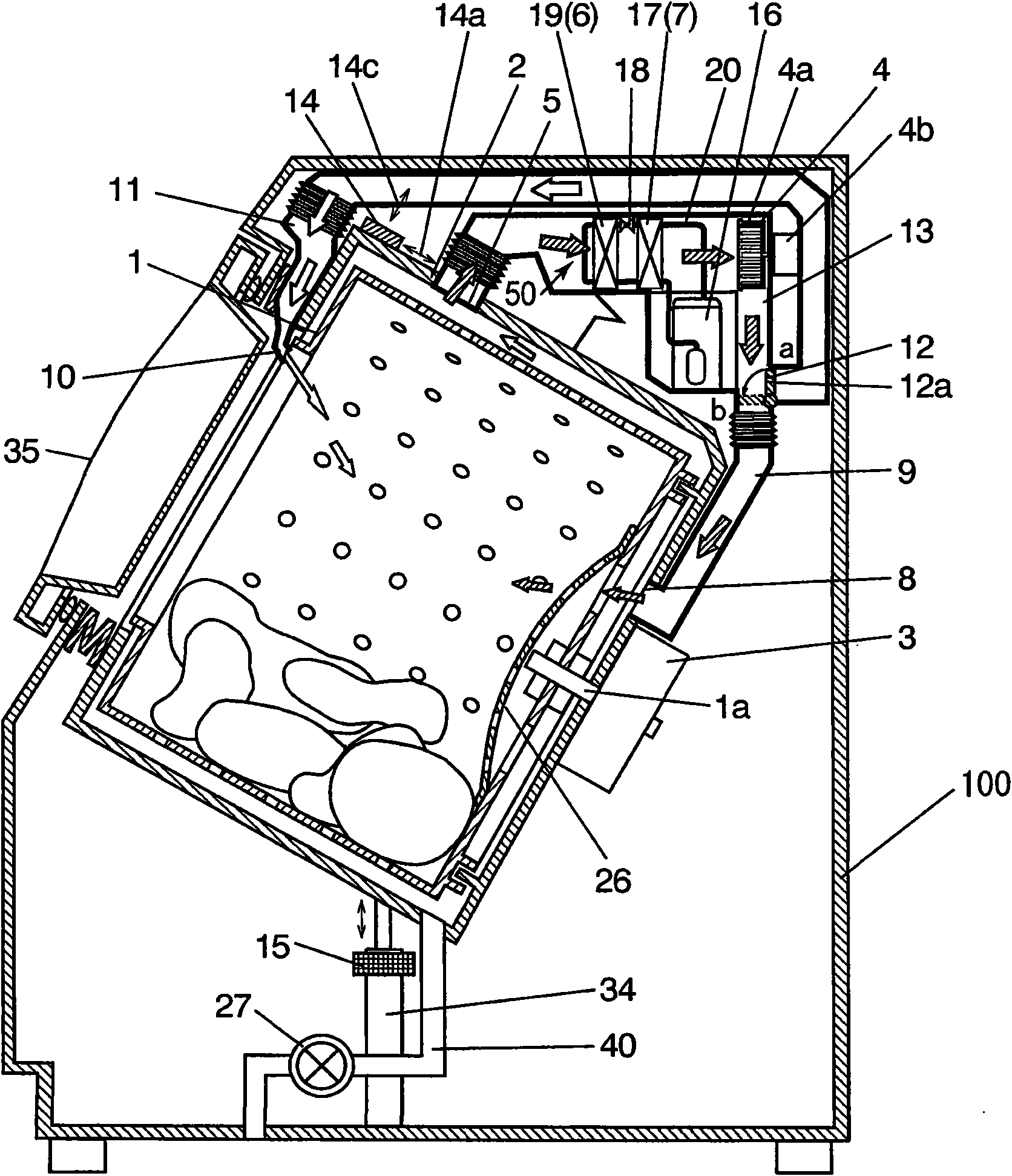 Drying machine and washing and drying machine