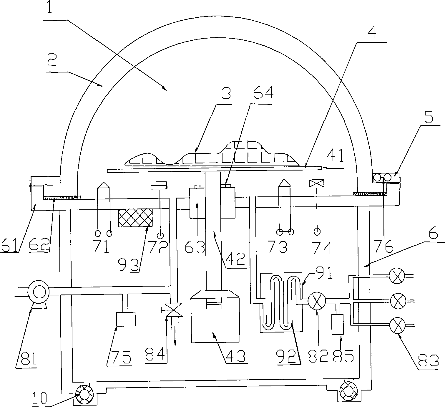 Device with culture relics exhibiting and protecting function