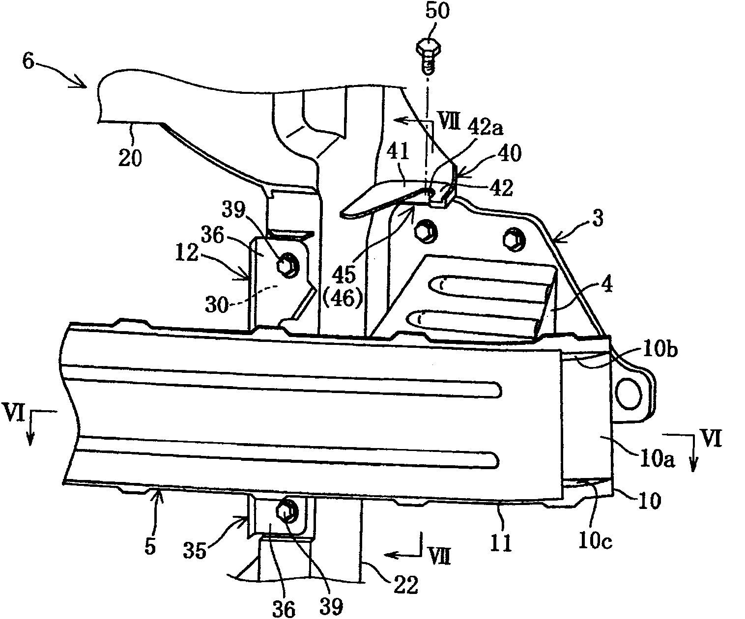 Auto heat radiator frame support structure