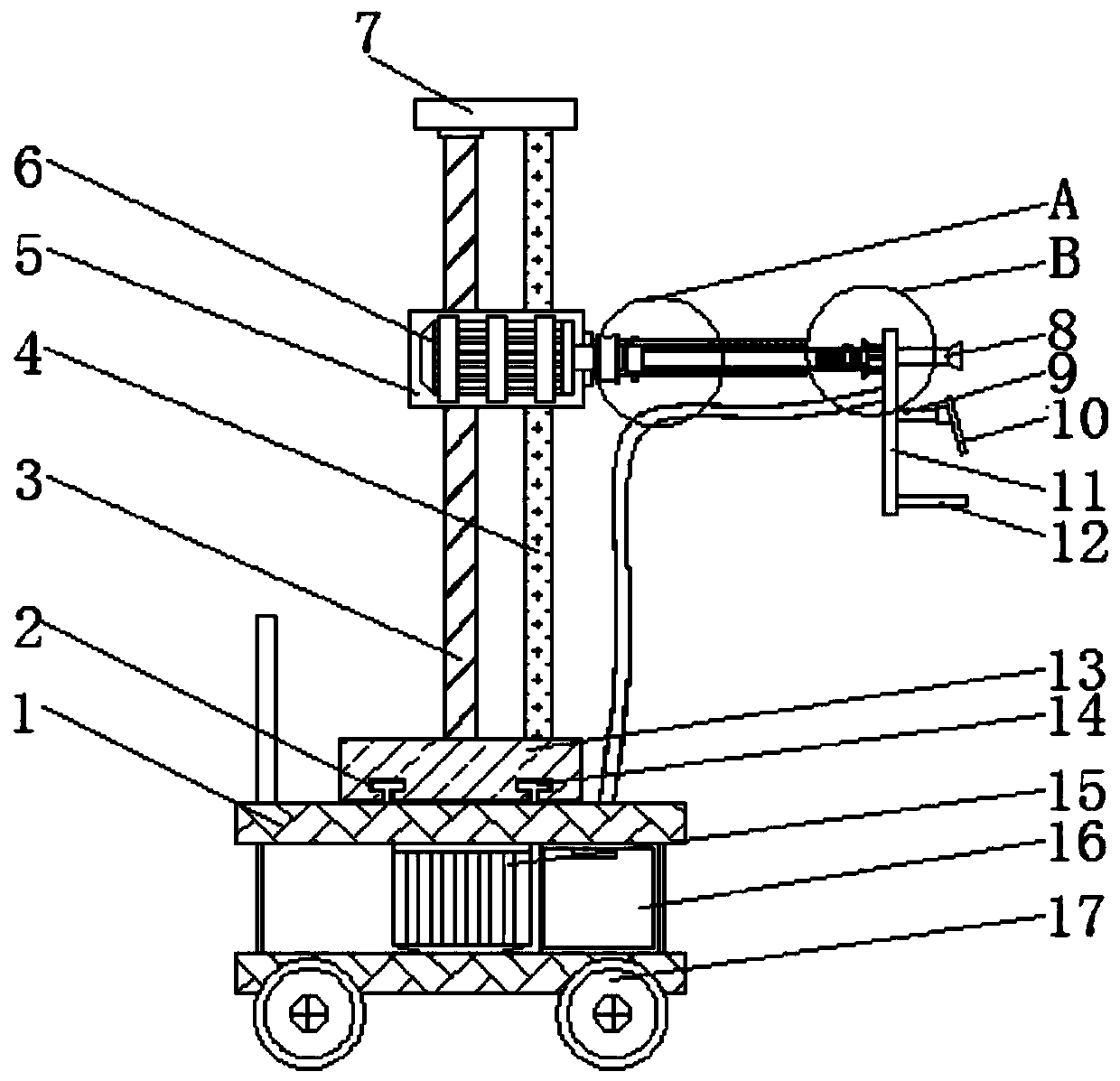 Rust-proof spray device for housing of electric appliance cabinet for railway