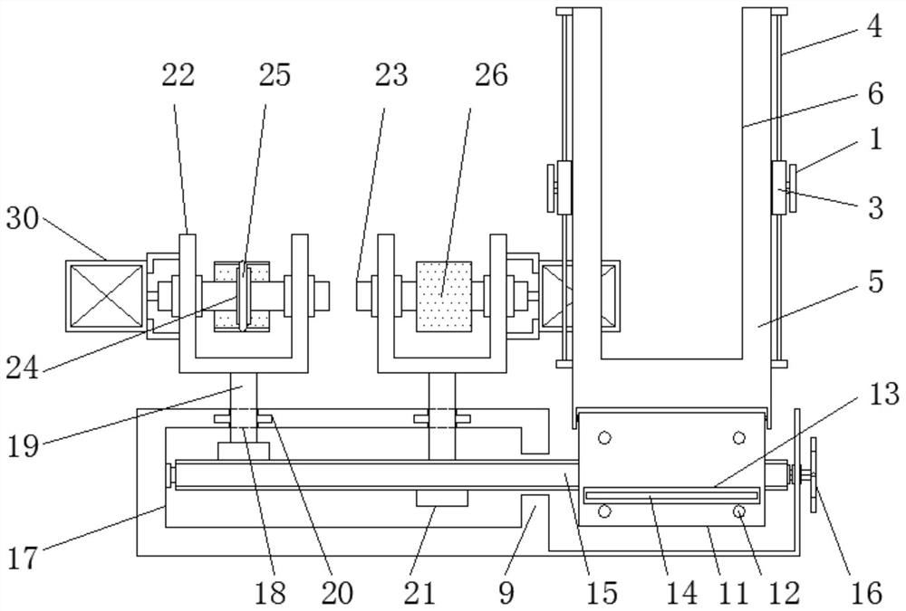 A metal grinding device convenient for clamping workpieces