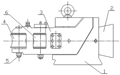 Device and method for adjusting distance between rear guide and guard rollers of a rolling guide and guard