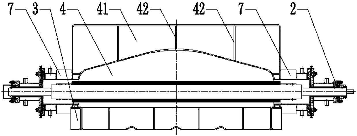 Super long muffle tank of horizontal steel strip annealing furnace