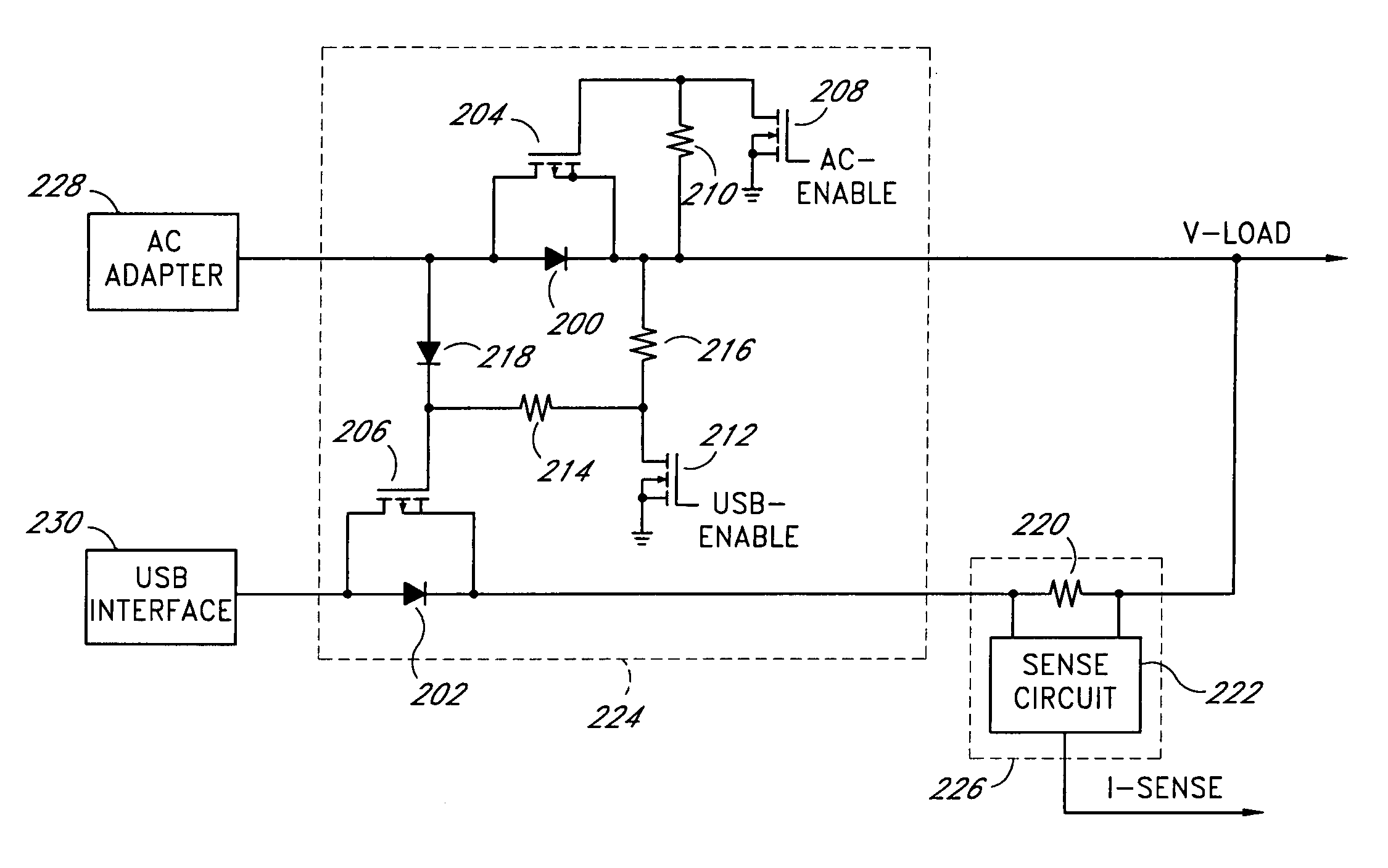 Battery charging and discharging by using a bi-directional transistor