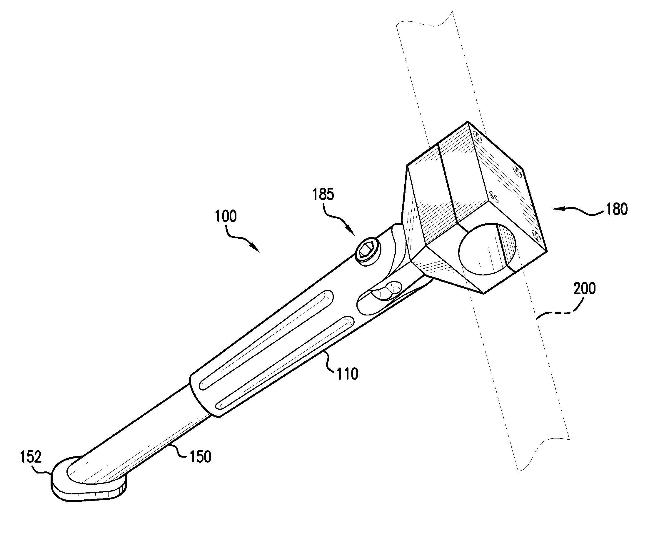 Adjustable kickstand with reinforced parking position lock