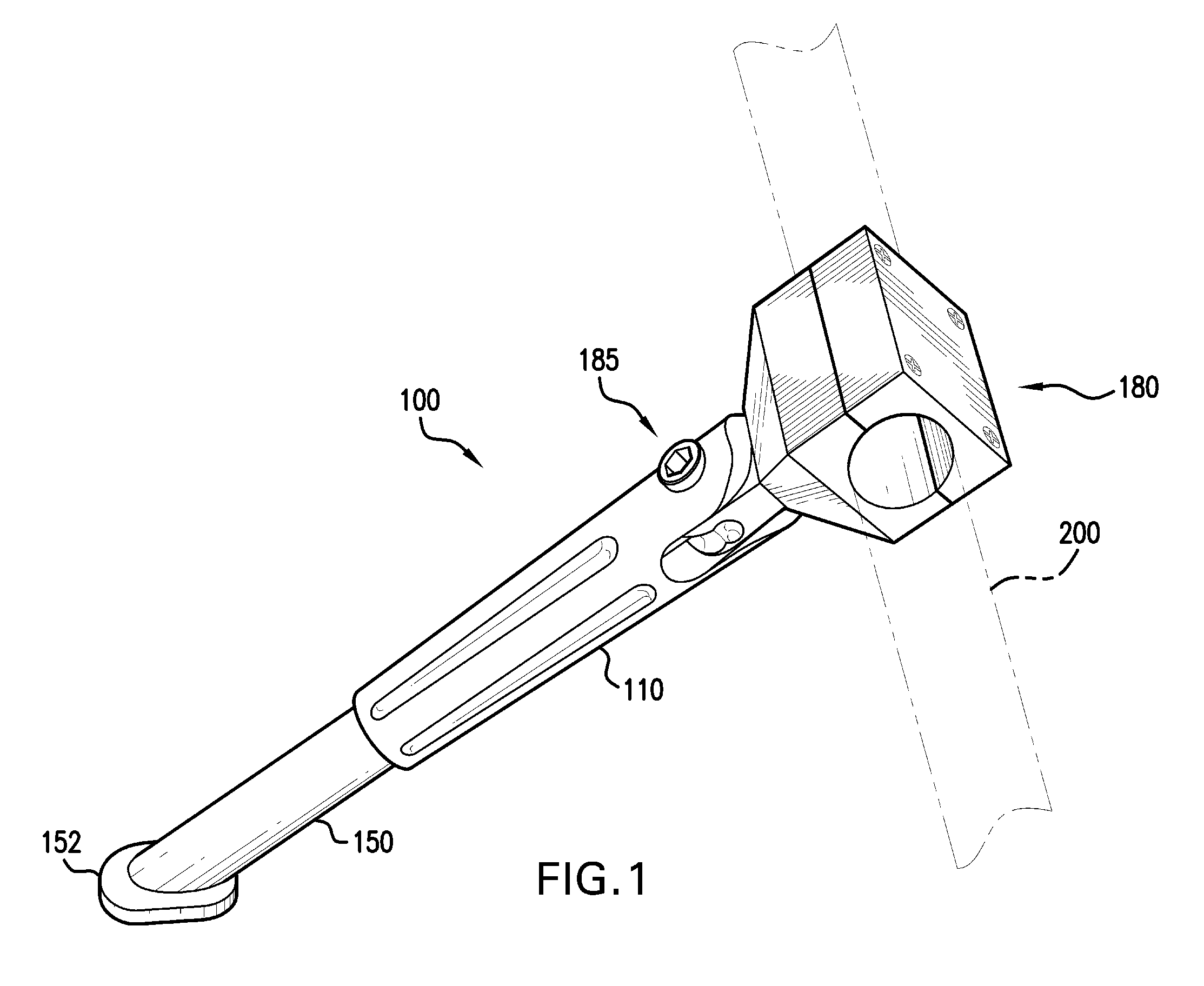 Adjustable kickstand with reinforced parking position lock