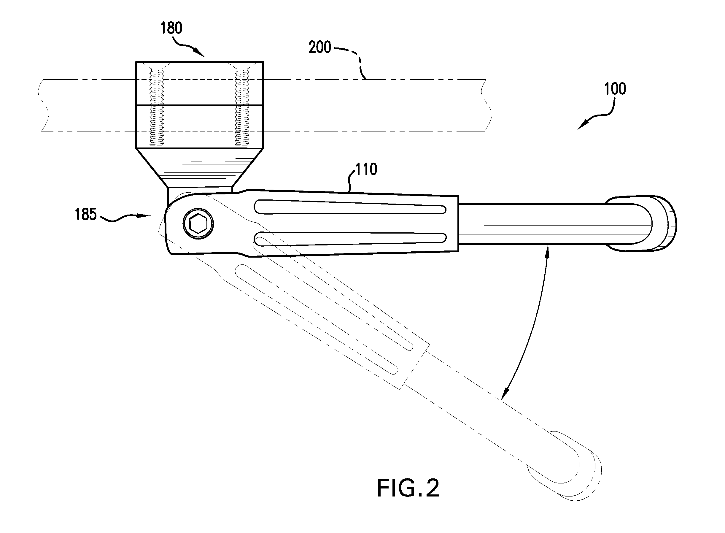 Adjustable kickstand with reinforced parking position lock