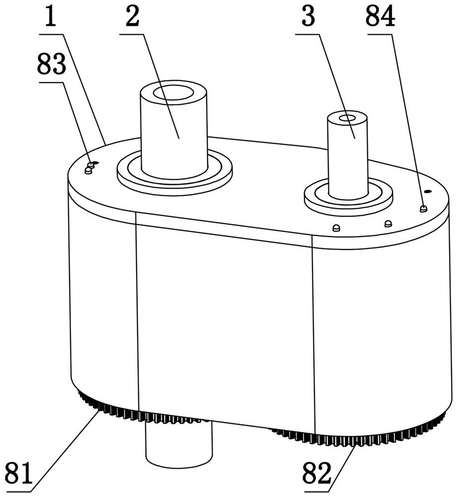 Gearbox in center shaft of bicycle