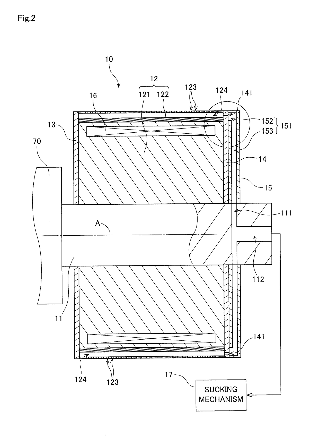 Suction roller, coating apparatus and apparatus for manufacturing membrane electrode assembly