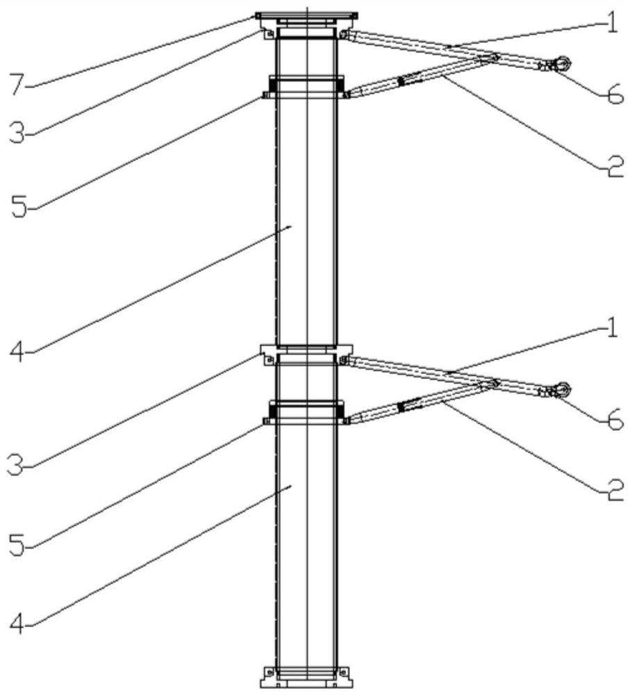 Coaxial positioning device capable of simultaneously measuring azimuth angles and inclination angle of tubular pile