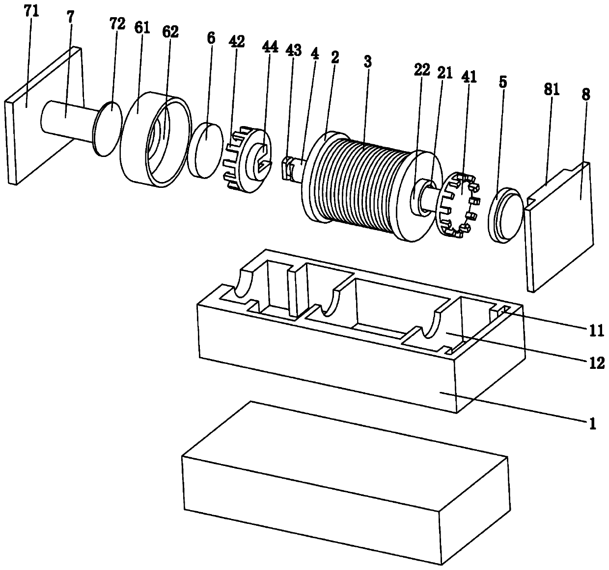 A linear double-position electromagnetic switch