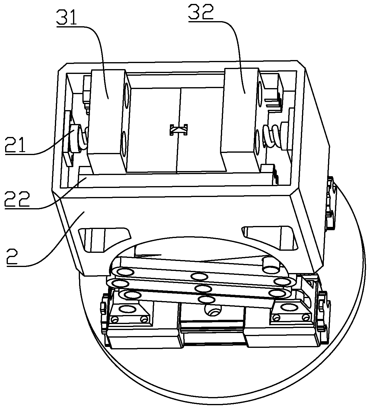 Dual-motor drive assembly clamping jaw capable of simultaneously stretching out and drawing back in two-way mode