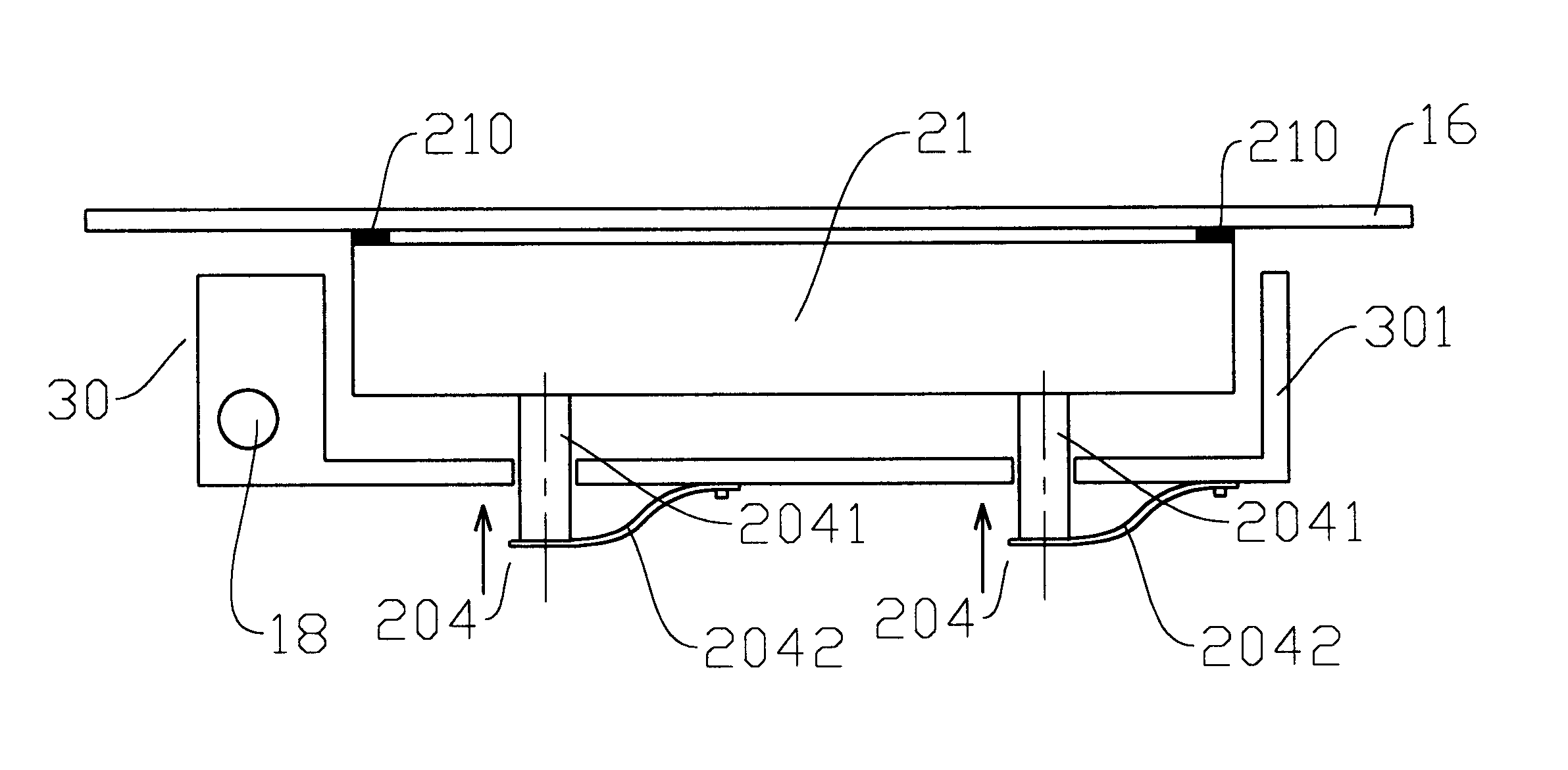 Apparatus for holding a contact image sensor in a scanning system