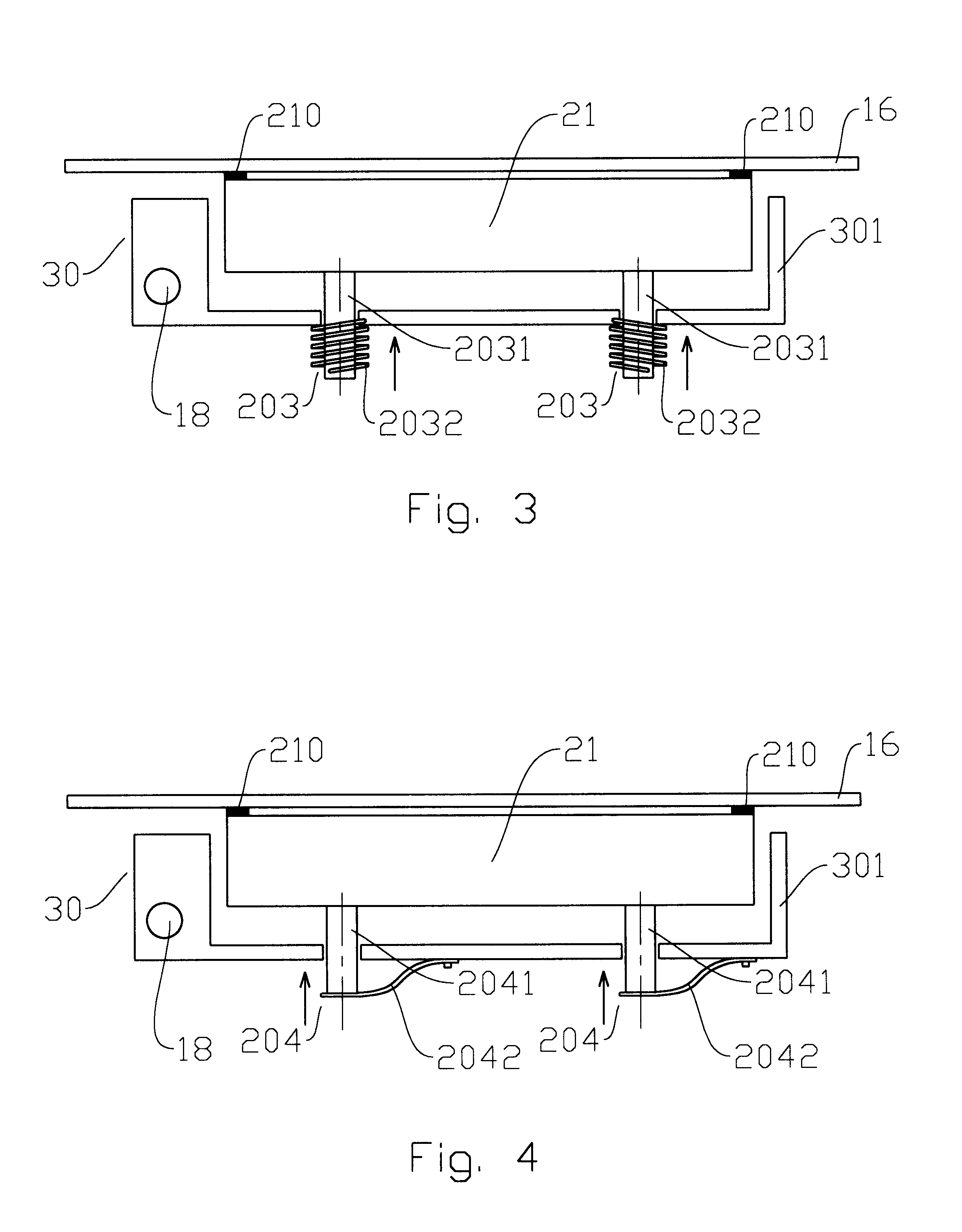 Apparatus for holding a contact image sensor in a scanning system