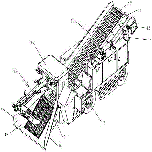 Mining gravel hoeing and conveying integrated machine