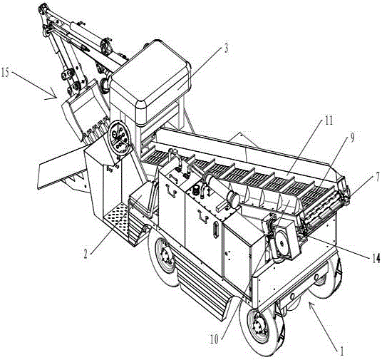 Mining gravel hoeing and conveying integrated machine