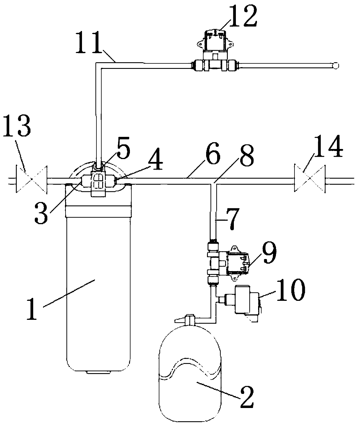 A reverse osmosis membrane flushing system, water purifier and control method thereof