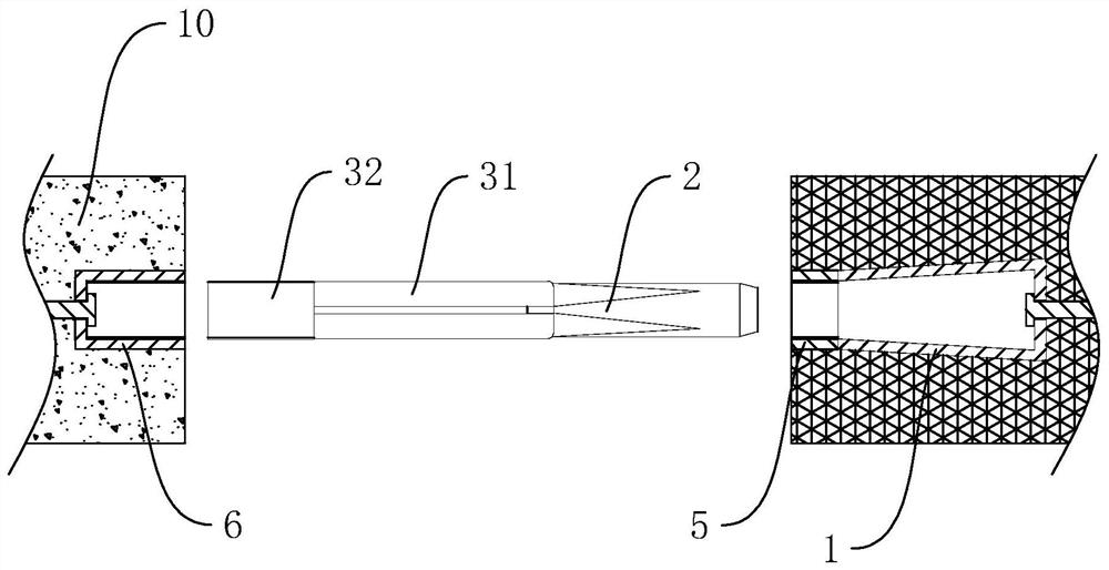 Pre-stressed concrete compression pipe pile tension connector without end plate and pipe pile