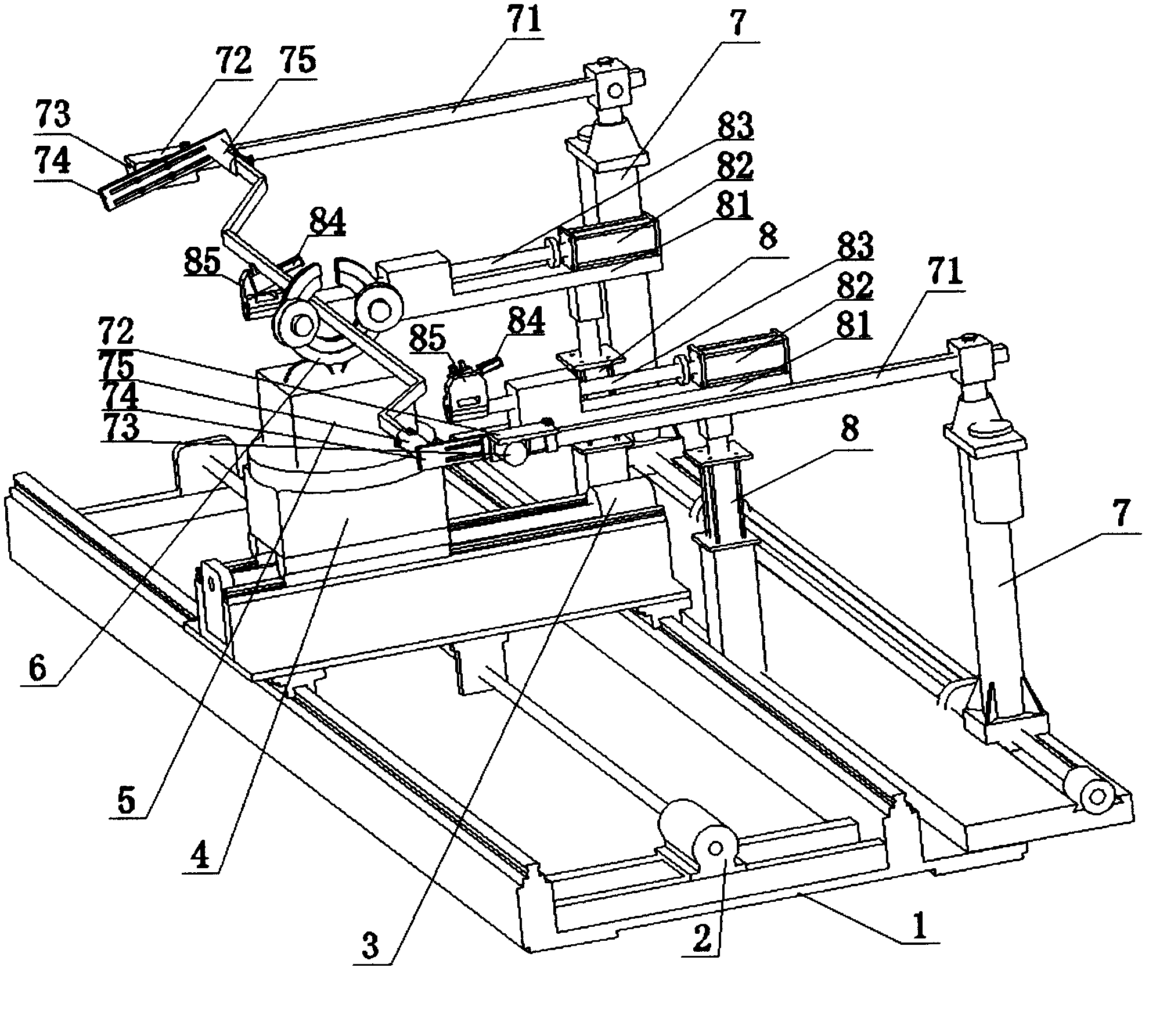 CNC taping machine for winding bar of wind turbine rotor winding bar