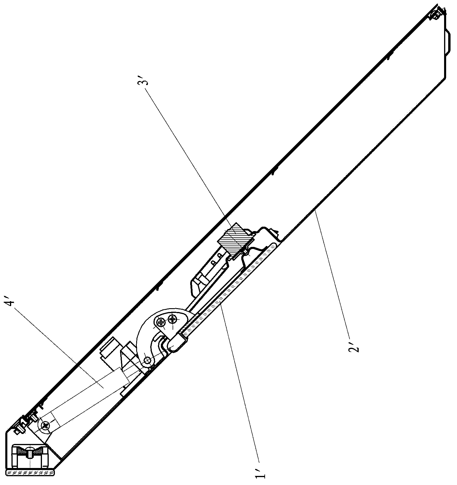 Hinge structure and range hood smoke barrier connecting structure using same