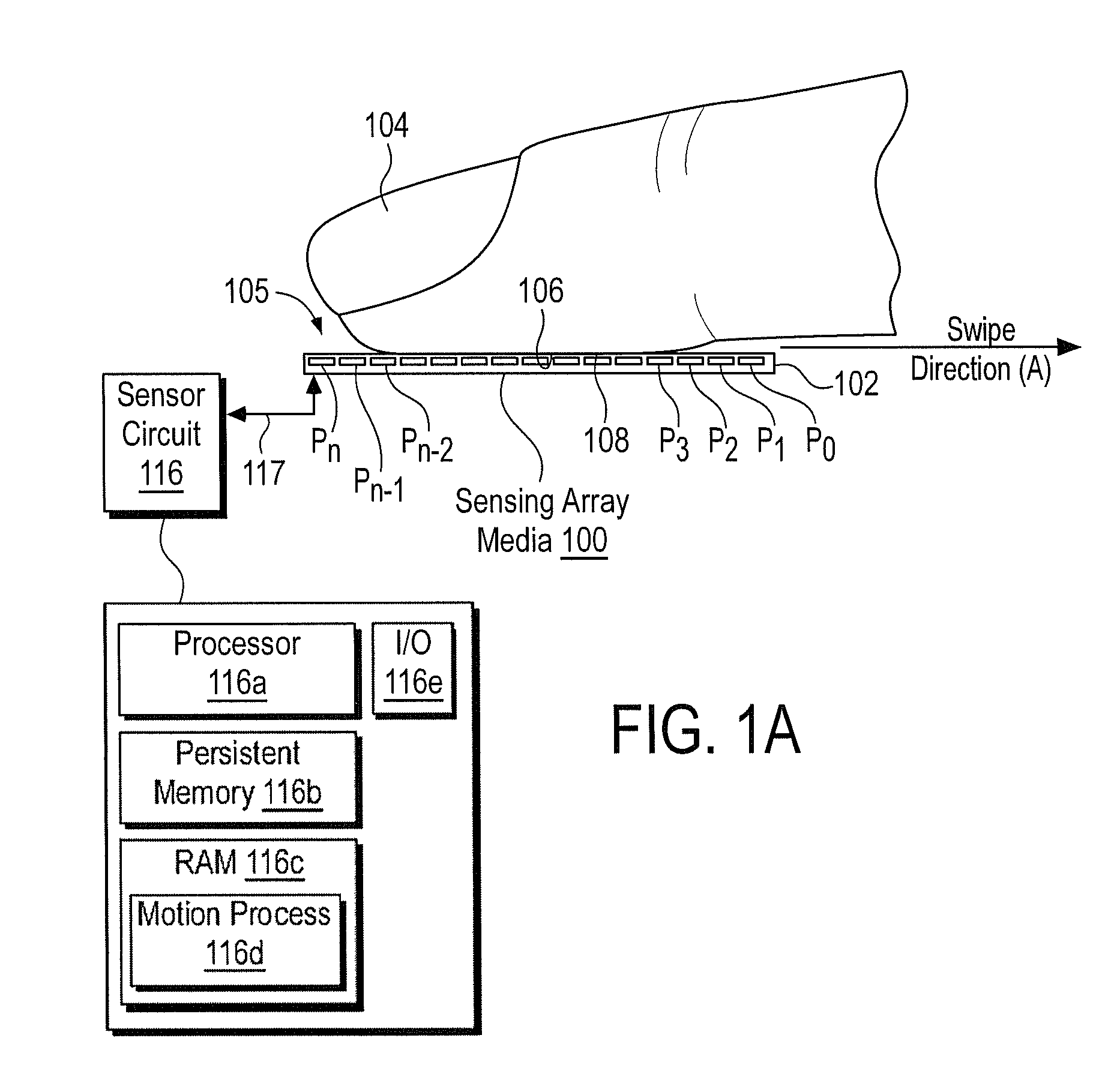 Method and apparatus for two-dimensional finger motion tracking and control